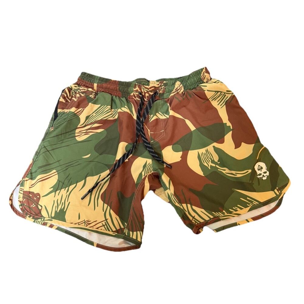 Zero Foxtrot Zero Shorts Mens XL Brown Desert Camo Swim Athletic Gym